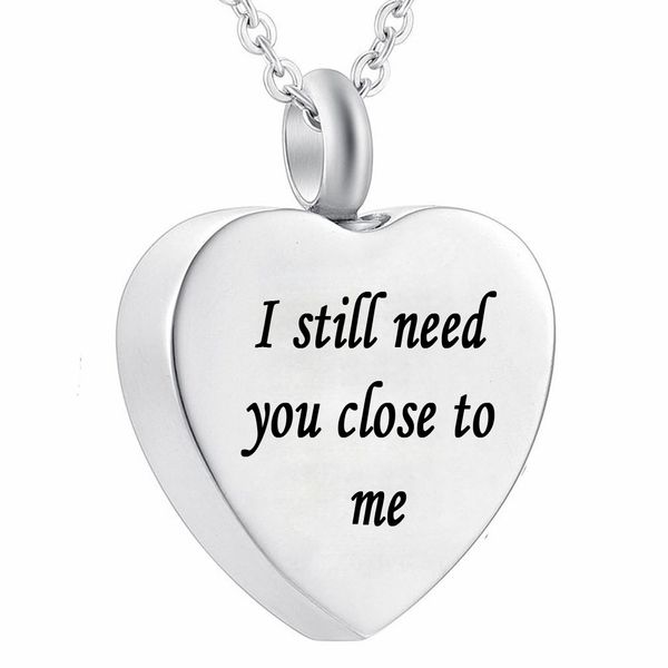 heart urn necklace for ashes memorial keepsake cremation pendant jewelry - i still need you close to me, Silver
heart urn necklace for ashes memorial keepsake cremation pendant jewelry - i still need you close to me, Silver