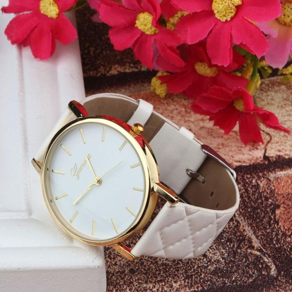 fashion wrist watches for lovers leather casual geneva checkers faux leather quartz analog wrist watch new gift 40p, Slivery;brown
fashion wrist watches for lovers leather casual geneva checkers faux leather quartz analog wrist watch new gift 40p, Slivery;brown