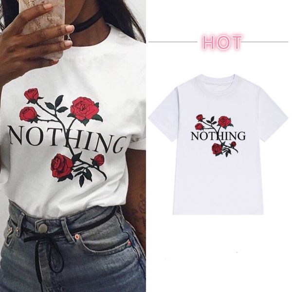 women summer tees rose printed nothing letters tshirts white short sleeved casual loose clothing tees
women summer tees rose printed nothing letters tshirts white short sleeved casual loose clothing tees