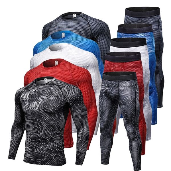 quickly dry compression tracksuit fitness tight running set t-shirt legging men's sportswear demix black gym sport suit, Gray
quickly dry compression tracksuit fitness tight running set t-shirt legging men's sportswear demix black gym sport suit, Gray