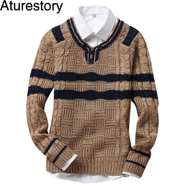 aturestory mens spring autumn casual sweater men long sleeved loose wool pullover male round neck red and khaki sweaters -5xl, White;black
aturestory mens spring autumn casual sweater men long sleeved loose wool pullover male round neck red and khaki sweaters -5xl, White;black