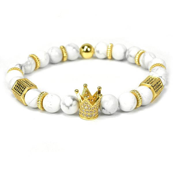 natural stone beads bracelet men jewelry king crown charm bracelets for women, Black
natural stone beads bracelet men jewelry king crown charm bracelets for women, Black