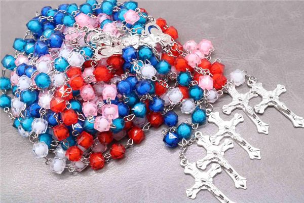tzk christ jesus cross necklace 12pcs. plastic square double beads rosary necklace. cross necklace 8mm, Silver
tzk christ jesus cross necklace 12pcs. plastic square double beads rosary necklace. cross necklace 8mm, Silver