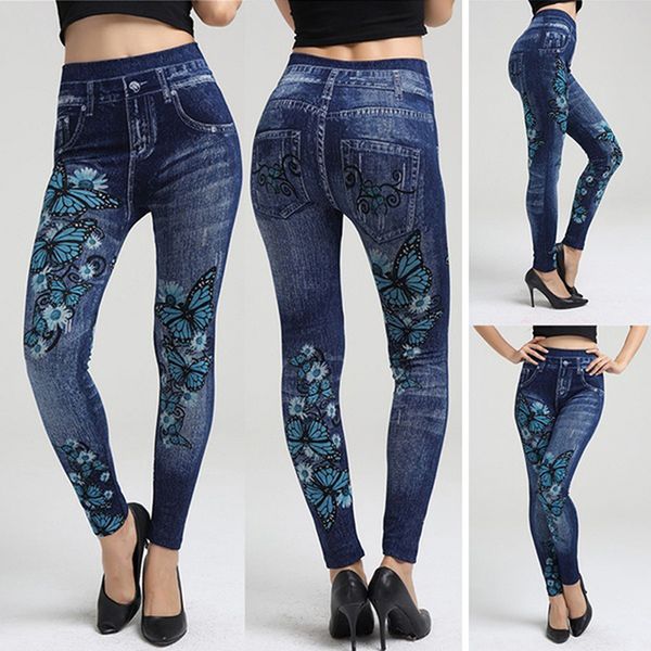 butterfly print high waist jeans ladies fashion plus size women elastic waist skinny long pants, Blue
butterfly print high waist jeans ladies fashion plus size women elastic waist skinny long pants, Blue