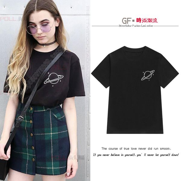 women t shirts street fashion slim summer black t shirt women 2018 new planet print casual slim t-shirts plus size, White
women t shirts street fashion slim summer black t shirt women 2018 new planet print casual slim t-shirts plus size, White