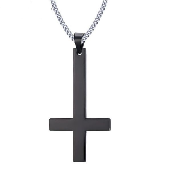 stainless steel upside down cross necklace for men,inverted pendant,black/gold/silver,24"
stainless steel upside down cross necklace for men,inverted pendant,black/gold/silver,24"