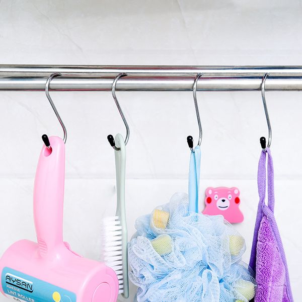 new stainless steel multi-function s shape hook hrome plated shower bath bathroom curtain rings clip easy glide hooks 4pcs/bag t1i353
new stainless steel multi-function s shape hook hrome plated shower bath bathroom curtain rings clip easy glide hooks 4pcs/bag t1i353