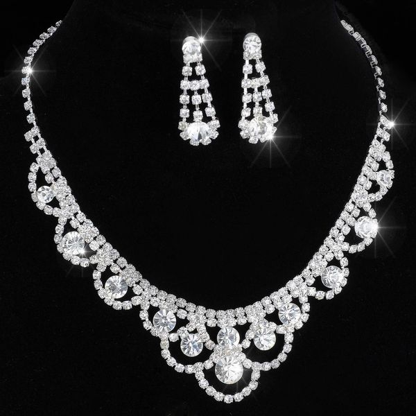 earrings wedding necklace bridesmaid jewelry sets wedding jewelry inspired crystal tennis statement necklace set, Silver
earrings wedding necklace bridesmaid jewelry sets wedding jewelry inspired crystal tennis statement necklace set, Silver