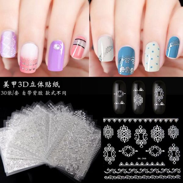 nail sticker nail art 3d stickers foam three-dimensional strap plastic nail stickers 30 different modelssiver stickers set, Black
nail sticker nail art 3d stickers foam three-dimensional strap plastic nail stickers 30 different modelssiver stickers set, Black