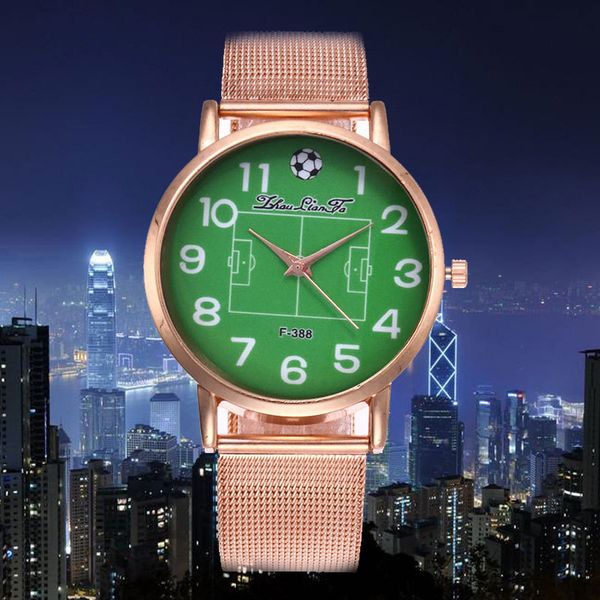 popular men women sports steel mesh with quartz watch wrist f388 football gift watch world cup football field watch design souvenirs
popular men women sports steel mesh with quartz watch wrist f388 football gift watch world cup football field watch design souvenirs