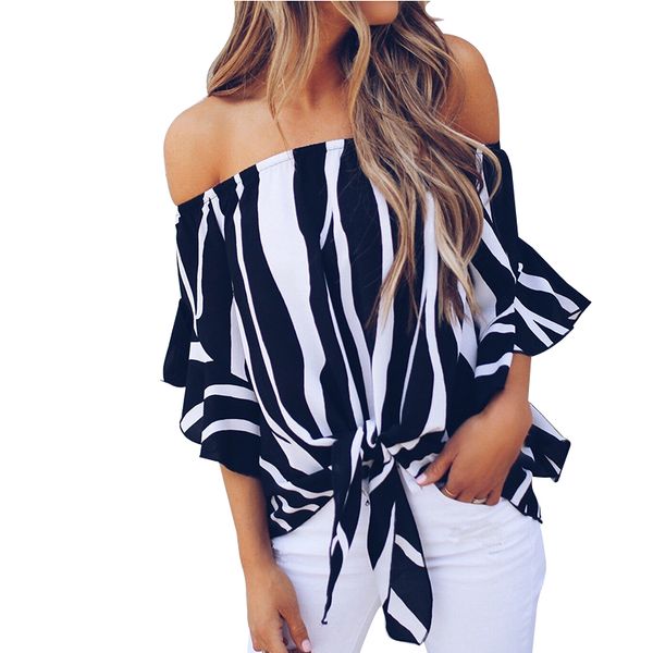 ruffled short sleeve office striped 2018 summer women blouses chiffon shirt casual slash neck blouse off shoulder ws7606f, White
ruffled short sleeve office striped 2018 summer women blouses chiffon shirt casual slash neck blouse off shoulder ws7606f, White
