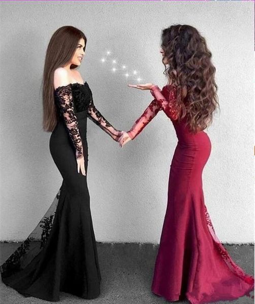 Arabic 2018 Vintage Off Shoulder Lace Appliques Mermaid Bridesmaid Dresses Long Sleeves Long Prom Evening Dress Formal Wedding Guest Dresses, Blue;red
Arabic 2018 Vintage Off Shoulder Lace Appliques Mermaid Bridesmaid Dresses Long Sleeves Long Prom Evening Dress Formal Wedding Guest Dresses, Blue;red