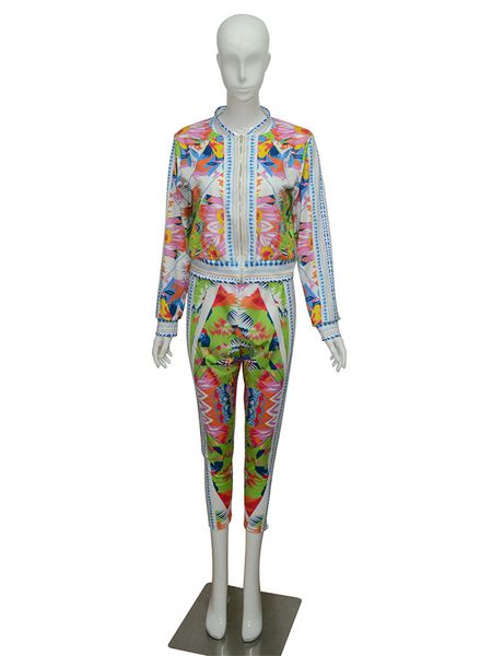 O-Neck Women 'S Tracksuit Two Piece Set Fashion Floral Print Jacket Top And Cropped Pants Suit Autumn Sportswear Women Sweat Suits
O-Neck Women 'S Tracksuit Two Piece Set Fashion Floral Print Jacket Top And Cropped Pants Suit Autumn Sportswear Women Sweat Suits