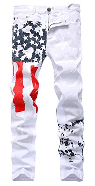 panegy мужской флаг печатных джинсы брюки тощий slim fit повседневная джинсовые брюки стрейч, Blue
panegy мужской флаг печатных джинсы брюки тощий slim fit повседневная джинсовые брюки стрейч, Blue