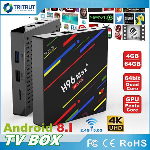 H96 Max + MaX Plus Smart TV Box RK3328 Четырехъядерный процессор 64-битный Mali-450 GPU 4 ГБ ОЗУ 64 ГБ ROM Andro
H96 Max + MaX Plus Smart TV Box RK3328 Четырехъядерный процессор 64-битный Mali-450 GPU 4 ГБ ОЗУ 64 ГБ ROM Andro
