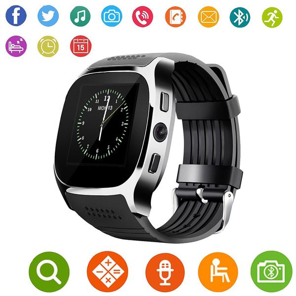 for android new t8 bluetooth smart pedometer watches support sim &tf card with camera sync call message men women smartwatch watch 50pcs
for android new t8 bluetooth smart pedometer watches support sim &tf card with camera sync call message men women smartwatch watch 50pcs
