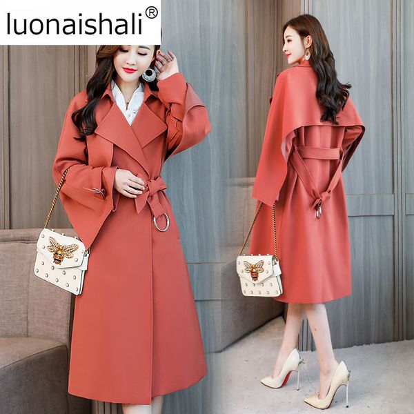 2018 autumn new brand women trench coat long windbreaker europe america fashion trend belt slim long trench, Tan;black
2018 autumn new brand women trench coat long windbreaker europe america fashion trend belt slim long trench, Tan;black