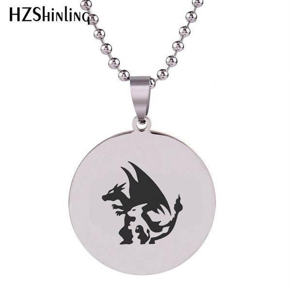 2018 new charmander pendant charmeleon stainless steel necklace art handmade jewelry ball chain hz7, Silver
2018 new charmander pendant charmeleon stainless steel necklace art handmade jewelry ball chain hz7, Silver