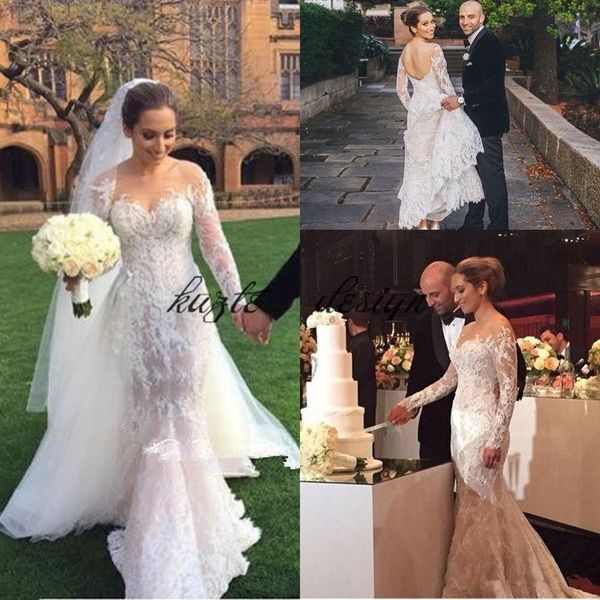 2018 modest steven khalil illusion wedding dresses with detachable train backless long sleeve mideel east luxury castle trumpet wedding gown, White
2018 modest steven khalil illusion wedding dresses with detachable train backless long sleeve mideel east luxury castle trumpet wedding gown, White