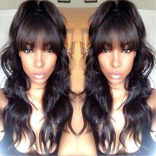 7a full lace human hair wig with bang malay ian virgin hair full fringe wig human hair gluele lace wig for black women
7a full lace human hair wig with bang malay ian virgin hair full fringe wig human hair gluele lace wig for black women
