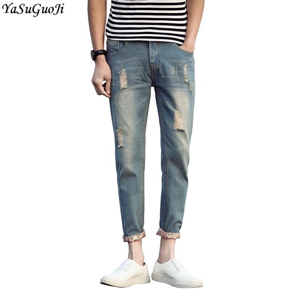 yasuguoji new 2018 vintage blue jeans men distressed ankle-length jeans men rolled up feet male pencil men's clothes nzk2
yasuguoji new 2018 vintage blue jeans men distressed ankle-length jeans men rolled up feet male pencil men's clothes nzk2