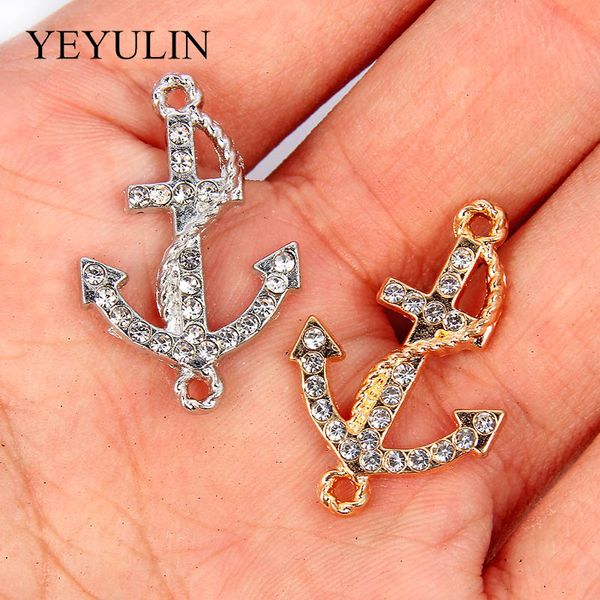 10pcs gold silver mixed crystal anchor charms diy pendant handmade jewelry making necklace bracelet for women men accessories, Bronze;silver
10pcs gold silver mixed crystal anchor charms diy pendant handmade jewelry making necklace bracelet for women men accessories, Bronze;silver