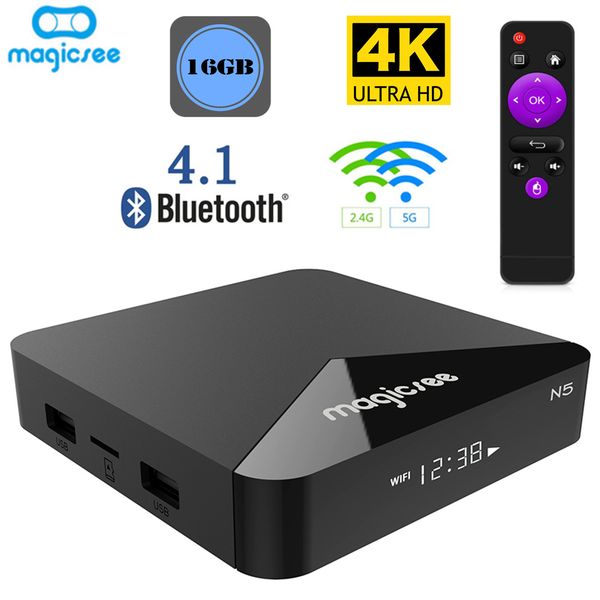 Н5 MAGICSEE коробки TV Андроида ОС встроенный S905X коробки TV Андроида 9.0 2 ГБ оперативной памяти 16 Гб ROM 2.4 Г + 5 ГГц беспроводной доступ в интернет ВТ4.1 4K смарт-телевизор коробка
Н5 MAGICSEE коробки TV Андроида ОС встроенный S905X коробки TV Андроида 9.0 2 ГБ оперативной памяти 16 Гб ROM 2.4 Г + 5 ГГц беспроводной доступ в интернет ВТ4.1 4K смарт-телевизор коробка