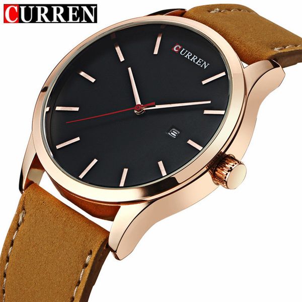 curren men's sports quartz watches men watches analog leather wristwatches waterproof relogio masculino 8214, Slivery;brown
curren men's sports quartz watches men watches analog leather wristwatches waterproof relogio masculino 8214, Slivery;brown