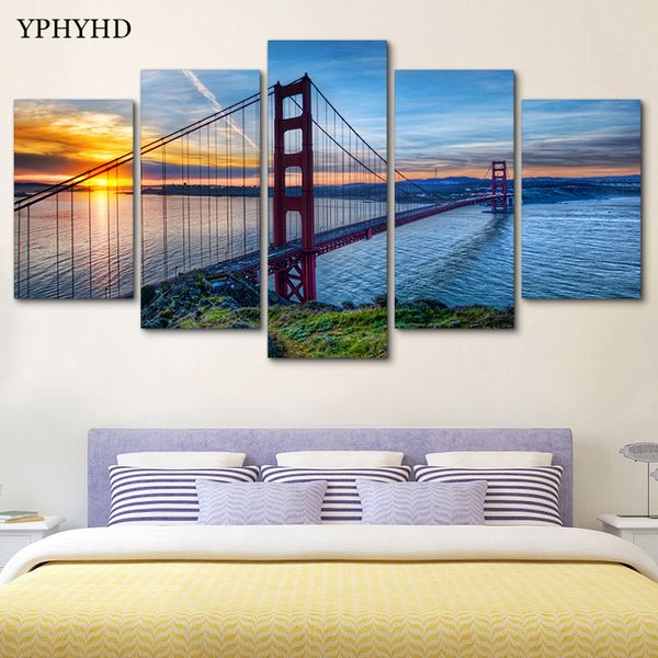 yphyhd 5 piece golden gate bridge art print poster picture frames abstract painting modular painting on the wall art home decor
yphyhd 5 piece golden gate bridge art print poster picture frames abstract painting modular painting on the wall art home decor