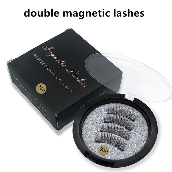 4pcs=1pairs double magnetic lashes 3d mink reusable fasle eyelash without glue dhl ing
4pcs=1pairs double magnetic lashes 3d mink reusable fasle eyelash without glue dhl ing