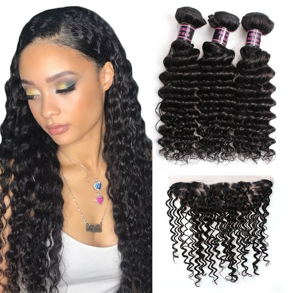 10a brazilian deep wave 3bundles with 13*4 lace frontal peruvian malaysian indian virgin human hair products wholesale price, Black
10a brazilian deep wave 3bundles with 13*4 lace frontal peruvian malaysian indian virgin human hair products wholesale price, Black