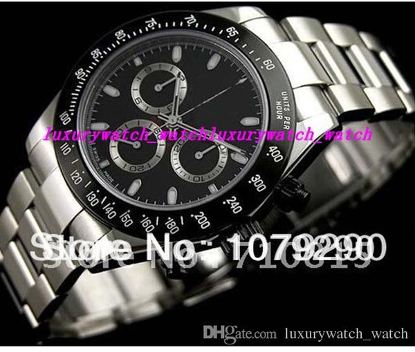 Top Quality Luxury Watches Wristwatch Eta 7750 Movement 116520 Black Dial Automatic Chronograph Mens Men's Watch Watches
Top Quality Luxury Watches Wristwatch Eta 7750 Movement 116520 Black Dial Automatic Chronograph Mens Men's Watch Watches