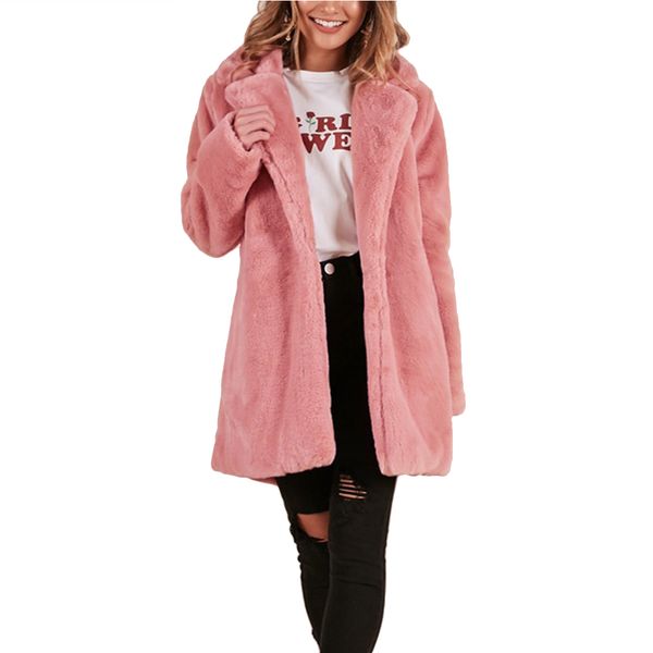 women faux fur coat winter hairy plush thick warm long coats outwear fashion lapel fluffy fur ladies jackets female overcoats, Black
women faux fur coat winter hairy plush thick warm long coats outwear fashion lapel fluffy fur ladies jackets female overcoats, Black