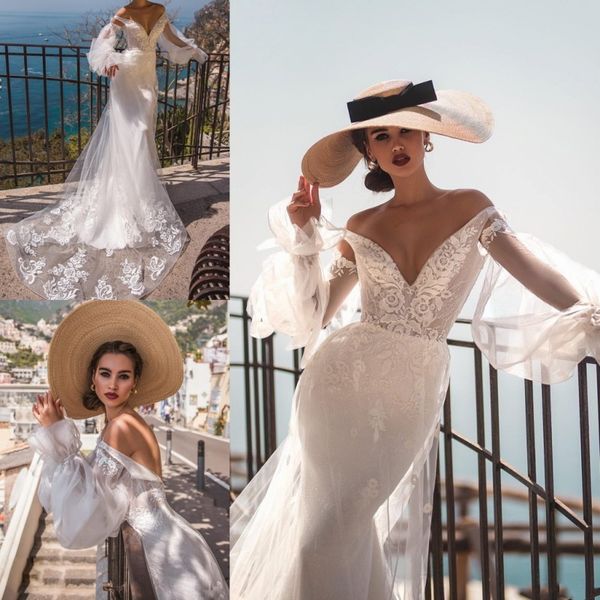 la petra 2019 modest wedding dresses long sleeves off the shoulder backless bridal gowns custom made wedding dress, White
la petra 2019 modest wedding dresses long sleeves off the shoulder backless bridal gowns custom made wedding dress, White
