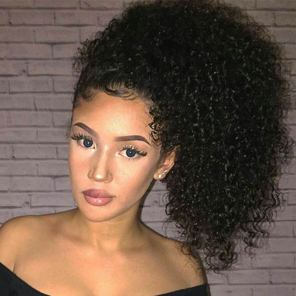 22" long drawstring ponytail hair extension one piece hairpiece human hair binding pony tail clip in hair extensions for girl lady woma, Black
22" long drawstring ponytail hair extension one piece hairpiece human hair binding pony tail clip in hair extensions for girl lady woma, Black