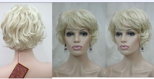new women's wigs blonde short curly synthetic full wig for everyday, Black
new women's wigs blonde short curly synthetic full wig for everyday, Black