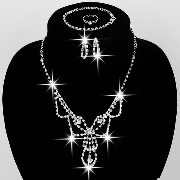 vintage bling wedding bridal crystal necklace bridesmaid rhinestone necklace bracelet earrings ring set 4 in 1 nice gift for girl x043, White
vintage bling wedding bridal crystal necklace bridesmaid rhinestone necklace bracelet earrings ring set 4 in 1 nice gift for girl x043, White
