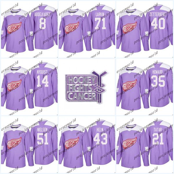 71 Dylan Larkin Cancer Practice Detroit Red Wings 40 Henrik Zetterberg 9 Gordie Howe 8 Justin Abdelkader Hockey Jerseys
71 Dylan Larkin Cancer Practice Detroit Red Wings 40 Henrik Zetterberg 9 Gordie Howe 8 Justin Abdelkader Hockey Jerseys