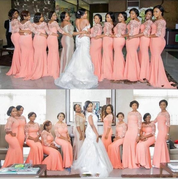 plus size bridesmaid dresses lace illusion long sleeve mermaid maid of honor gowns wedding guest dresses robes de demoiselle d'honne, White;pink
plus size bridesmaid dresses lace illusion long sleeve mermaid maid of honor gowns wedding guest dresses robes de demoiselle d'honne, White;pink