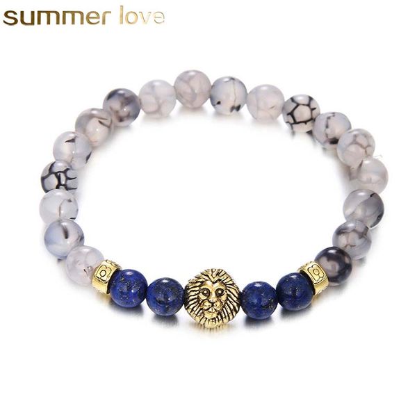 beaded bracelet with leopard lion head charms lapis lazuli beads bracelets bangles charm natural stone yoga bracelet for women men jewelry, Black
beaded bracelet with leopard lion head charms lapis lazuli beads bracelets bangles charm natural stone yoga bracelet for women men jewelry, Black