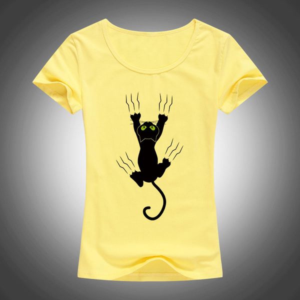 2017 summer naughty black cat 3d t shirt women lovely cartoon shirt good quality comfortable brand casual f91, White
2017 summer naughty black cat 3d t shirt women lovely cartoon shirt good quality comfortable brand casual f91, White