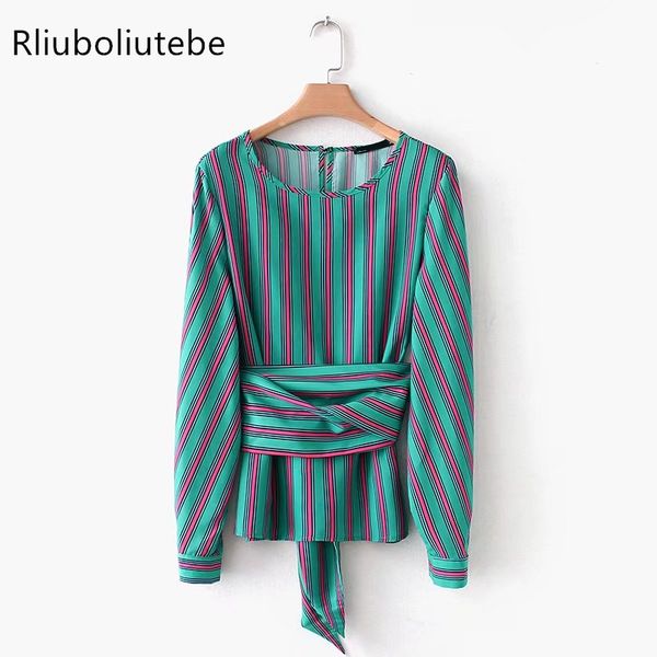 vintage green slim waist womens and blouse with belt bow office shirt knot tunic long sleeves o neck striped office shirt, White
vintage green slim waist womens and blouse with belt bow office shirt knot tunic long sleeves o neck striped office shirt, White