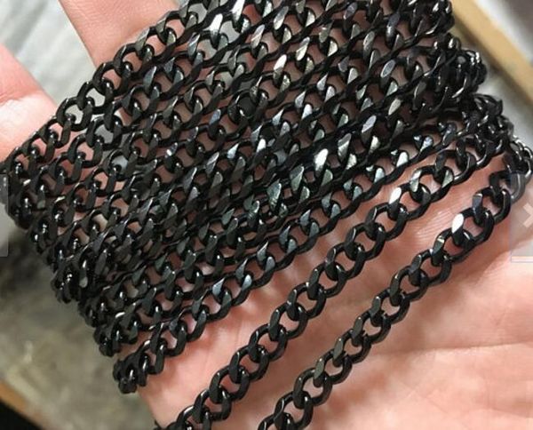 lot 3mm curb chain black tone stainless steel 5mm/ 8mm choose curb chain jewlery findings marking diy chain, Silver
lot 3mm curb chain black tone stainless steel 5mm/ 8mm choose curb chain jewlery findings marking diy chain, Silver