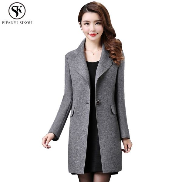 winter coat women warm casual single button long wool coat female slim plus size temperament casaco feminino lgp592, Black
winter coat women warm casual single button long wool coat female slim plus size temperament casaco feminino lgp592, Black