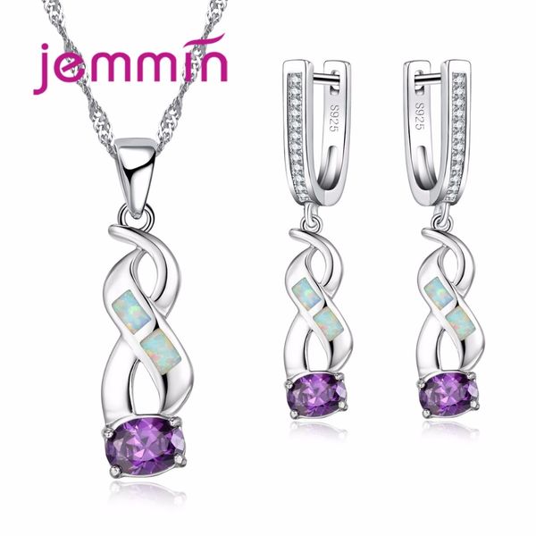 jemmin 925 sterling silver austrian crystal bridal jewelry set for wedding accessory white fire opal necklace and earring sets, Black
jemmin 925 sterling silver austrian crystal bridal jewelry set for wedding accessory white fire opal necklace and earring sets, Black