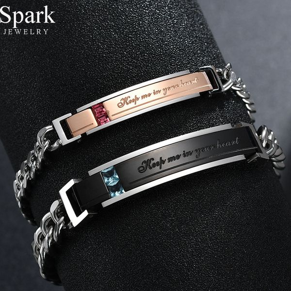 fashion accessories gold color keep me in your heart bracelets stainless steel cz stone charm bracelets for lover's gift, Black
fashion accessories gold color keep me in your heart bracelets stainless steel cz stone charm bracelets for lover's gift, Black