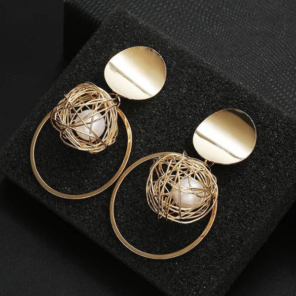 new fashion drop earrings for women golden color round ball geometric earrings for party wedding gift wholesale ear jewelry, Silver
new fashion drop earrings for women golden color round ball geometric earrings for party wedding gift wholesale ear jewelry, Silver