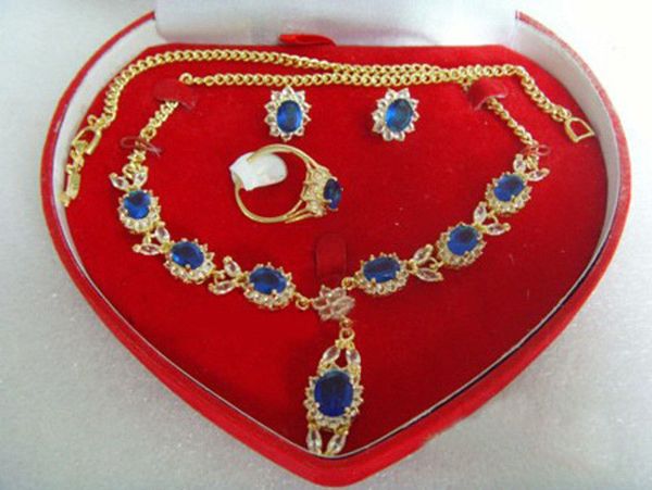 alentine's day set women zircon jewelry 18k gold plated necklace+earring+ring<<<ing, Black
alentine's day set women zircon jewelry 18k gold plated necklace+earring+ring<<<ing, Black