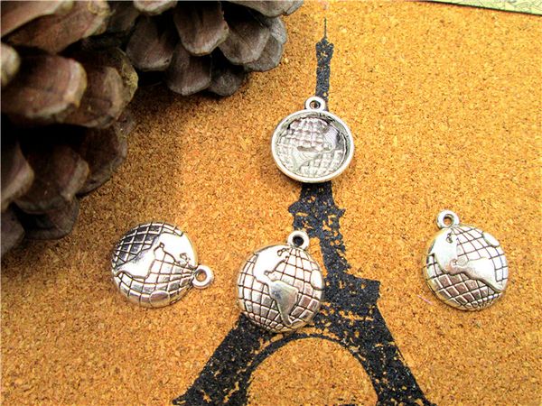 60pcs--globe charms, antique tibetan silver lovely mini globe charm pendants,earth pendants 15x18mm, Bronze;silver
60pcs--globe charms, antique tibetan silver lovely mini globe charm pendants,earth pendants 15x18mm, Bronze;silver