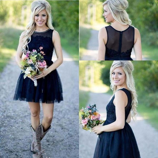 2018 New Sexy Navy Blue Short Bridesmaid Dresses Lace Appliques Beaded Plus Size Maid of Honor Bridal Wedding Party Gowns
2018 New Sexy Navy Blue Short Bridesmaid Dresses Lace Appliques Beaded Plus Size Maid of Honor Bridal Wedding Party Gowns